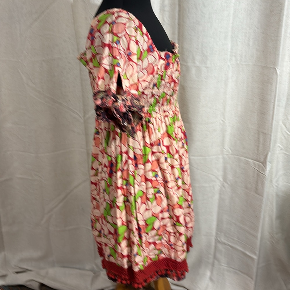 Blue Plate Floral Smocked Minidress - Picture 4 of 9